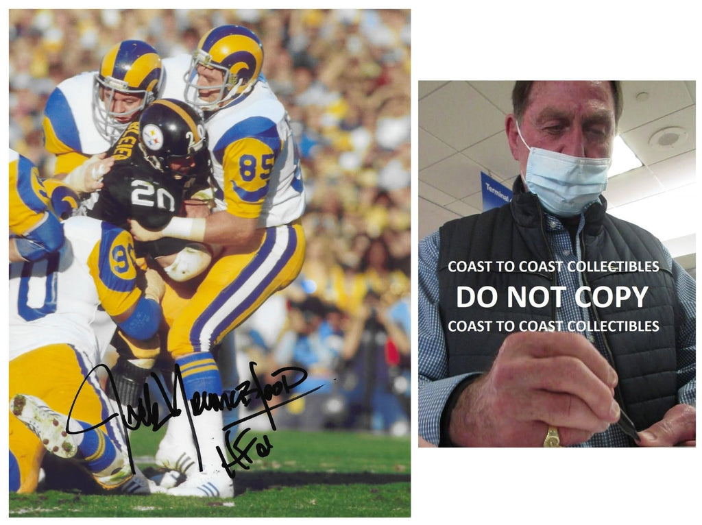 Jack Youngblood signed Los Angeles Rams football 8x10 photo Proof COA autographed