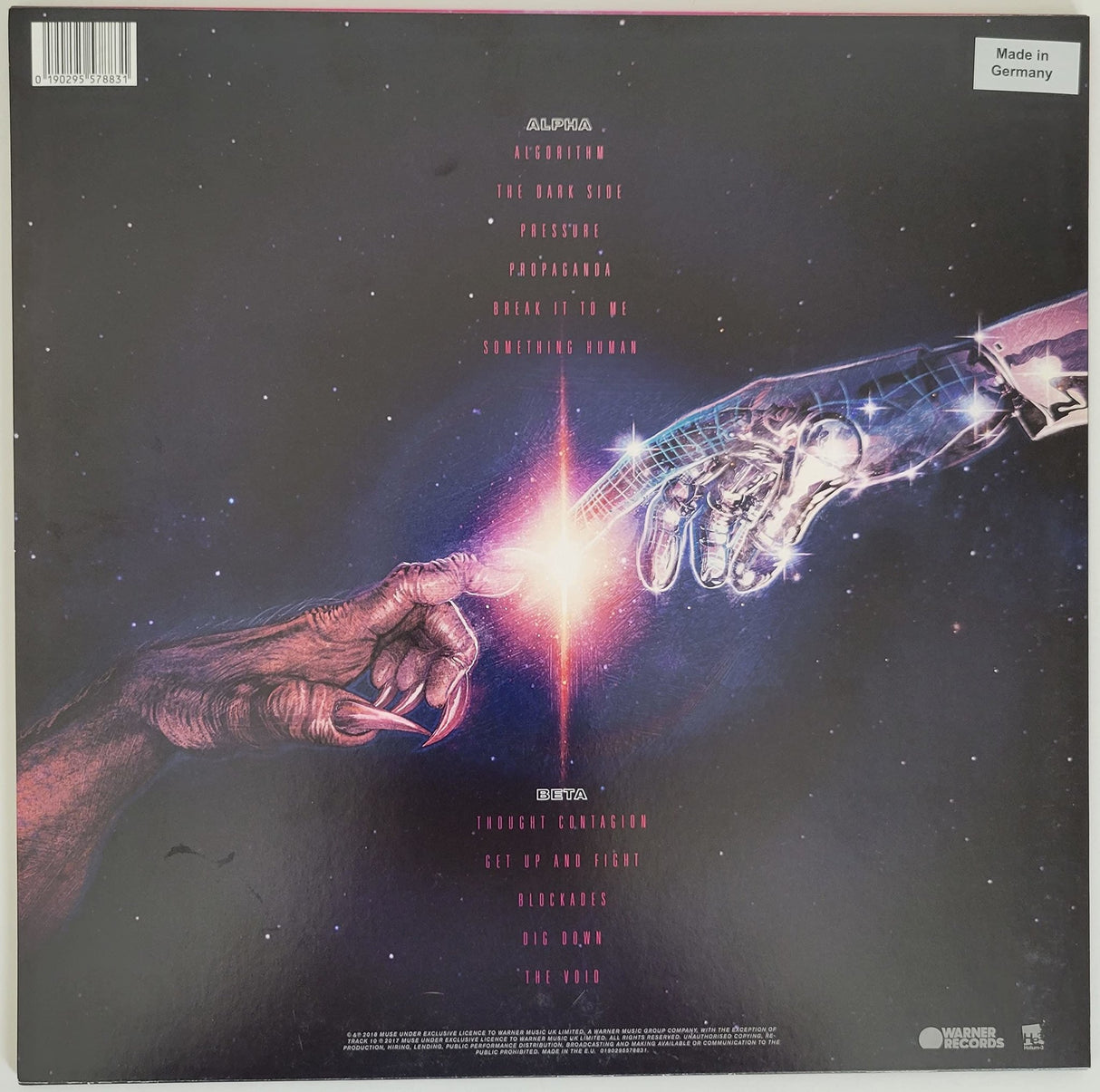 Muse signed Simulation Theory album vinyl record COA proof Matt Bellamy, Chris Wolstenholme, Dominic Howard STAR