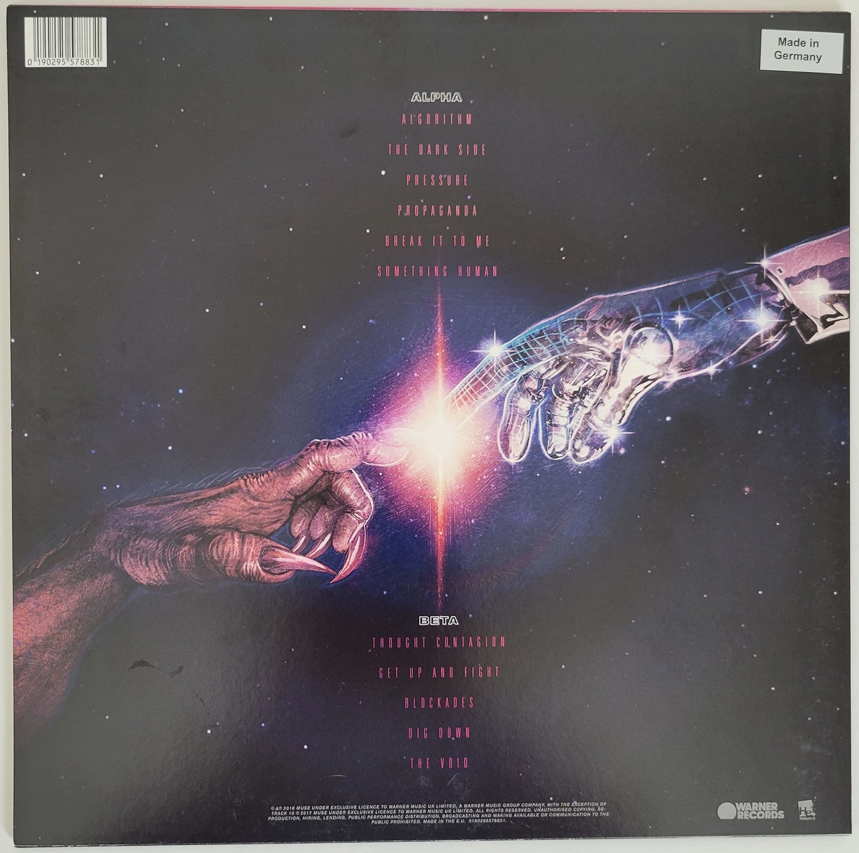 Muse signed Simulation Theory album vinyl record COA proof Matt Bellamy, Chris Wolstenholme, Dominic Howard STAR