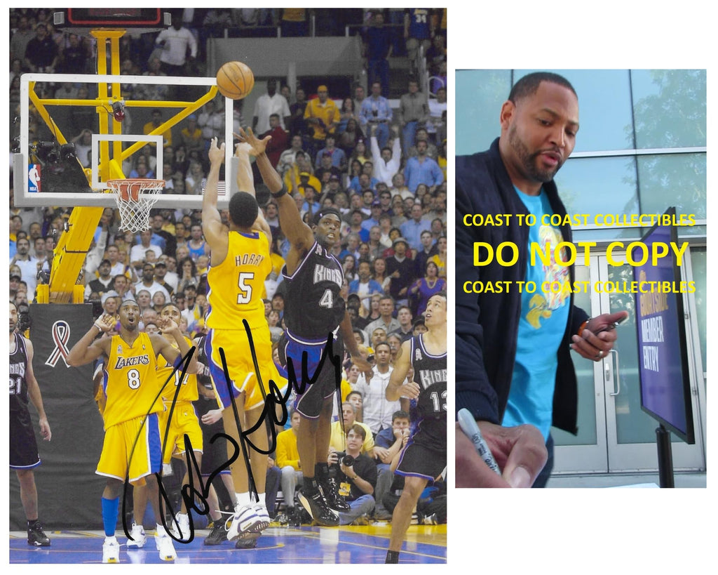 Robert Horry signed Los Angeles Lakers basketball 8x10 photo Proof COA auto LA