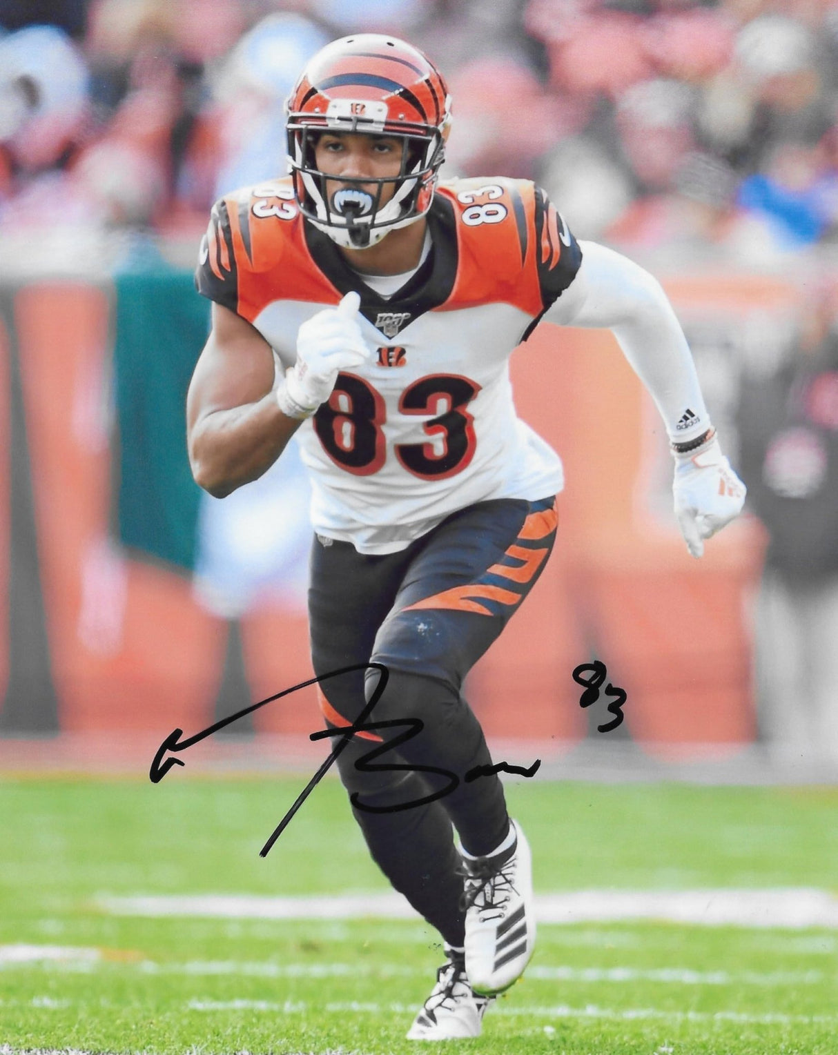 Tyler Boyd signed Cincinnati Bengals football 8x10 photo COA proof autographed