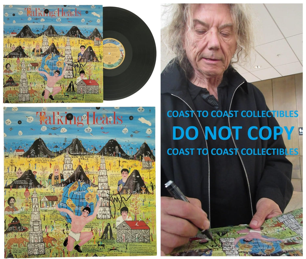 Jerry Harrison signed Talking Heads Little Creatures album vinyl Record COA proof Star
