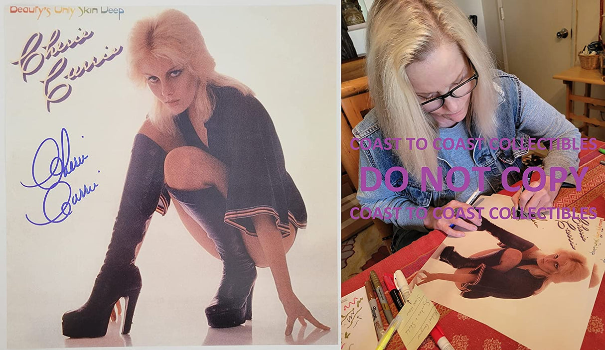 Cherie Currie signed Beauty's Only Skin Deep 12x12 album photo COA proof autographed STAR