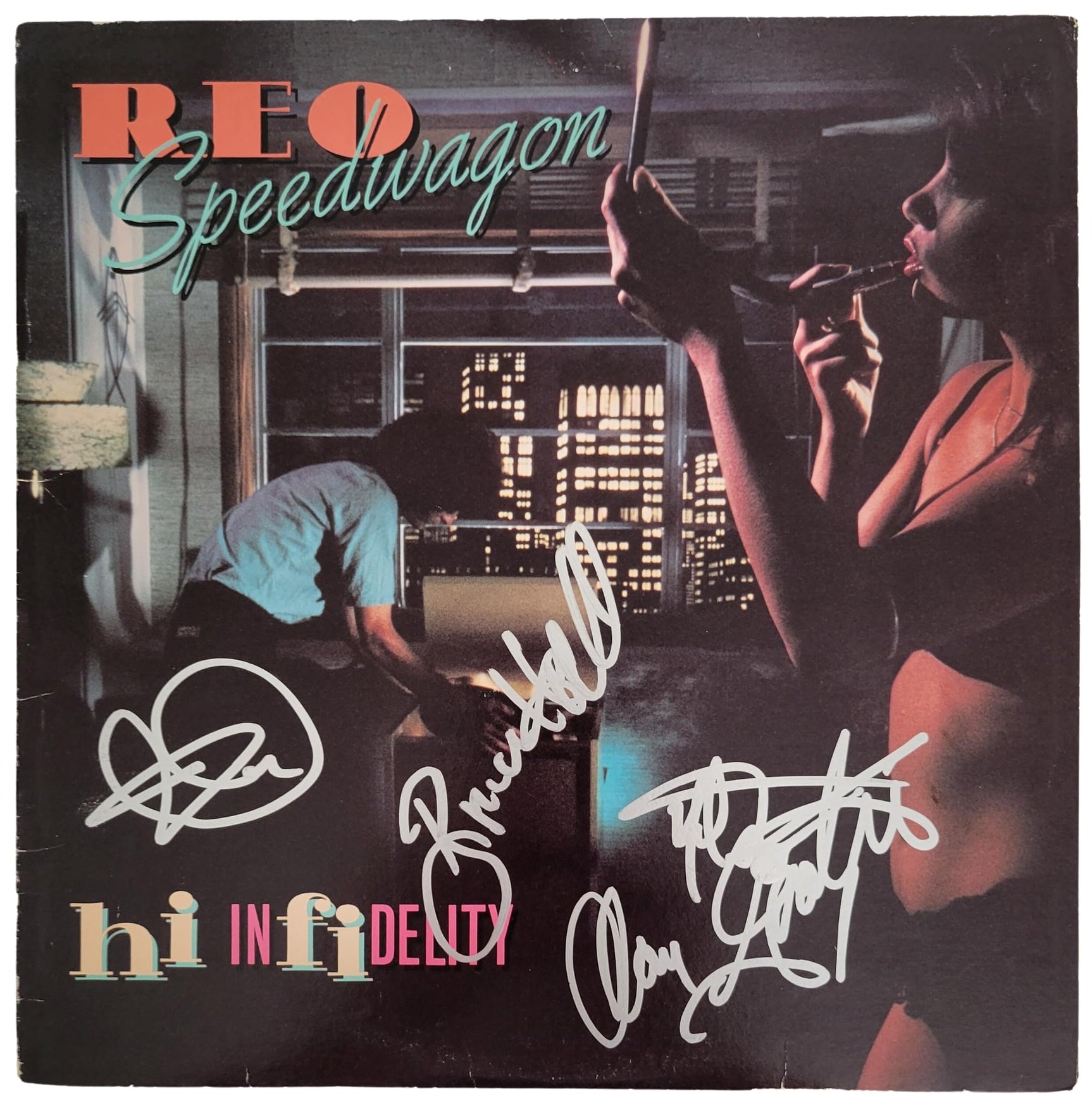 REO Speedwagon Signed Hi Infidelity album COA proof Autographed Vinyl Record