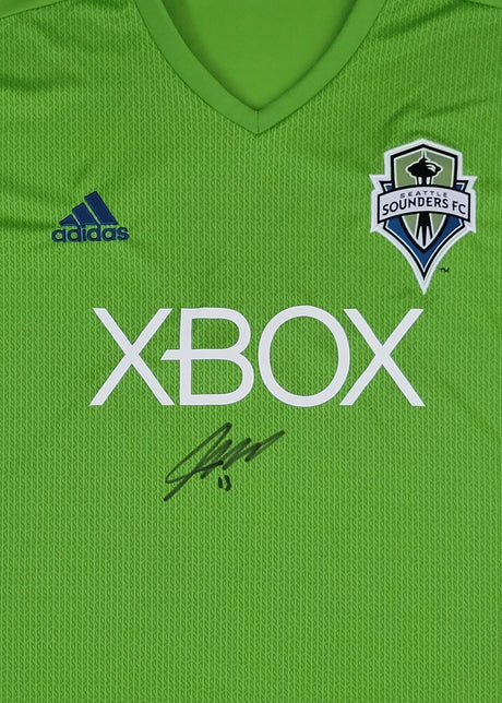 Jordan Morris signed Seattle Sounders FC logo soccer jersey proof COA autographed.