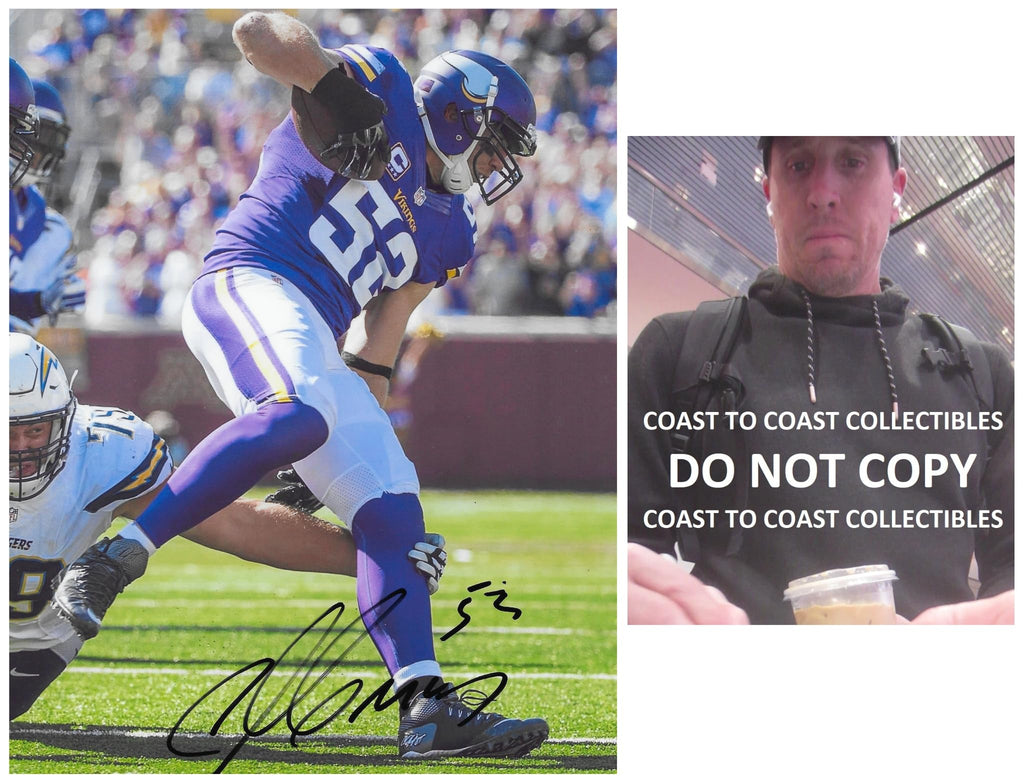 Chad Greenway Signed 8x10 Photo COA Proof Minnesota Vikings Football Autographed.