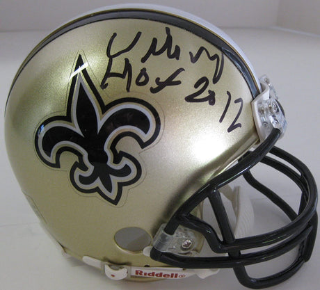 Willie Roaf signed autographed New Orleans Saints mini football helmet proof Beckett COA
