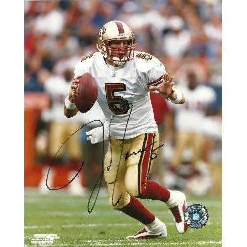 JEFF GARCIA,SAN FRANCISCO 49ERS,SAN JOSE STATE,SIGNED,AUTOGRAPHED,8X10 PHOTO,COA, RARE HARD PHOTO TO FIND