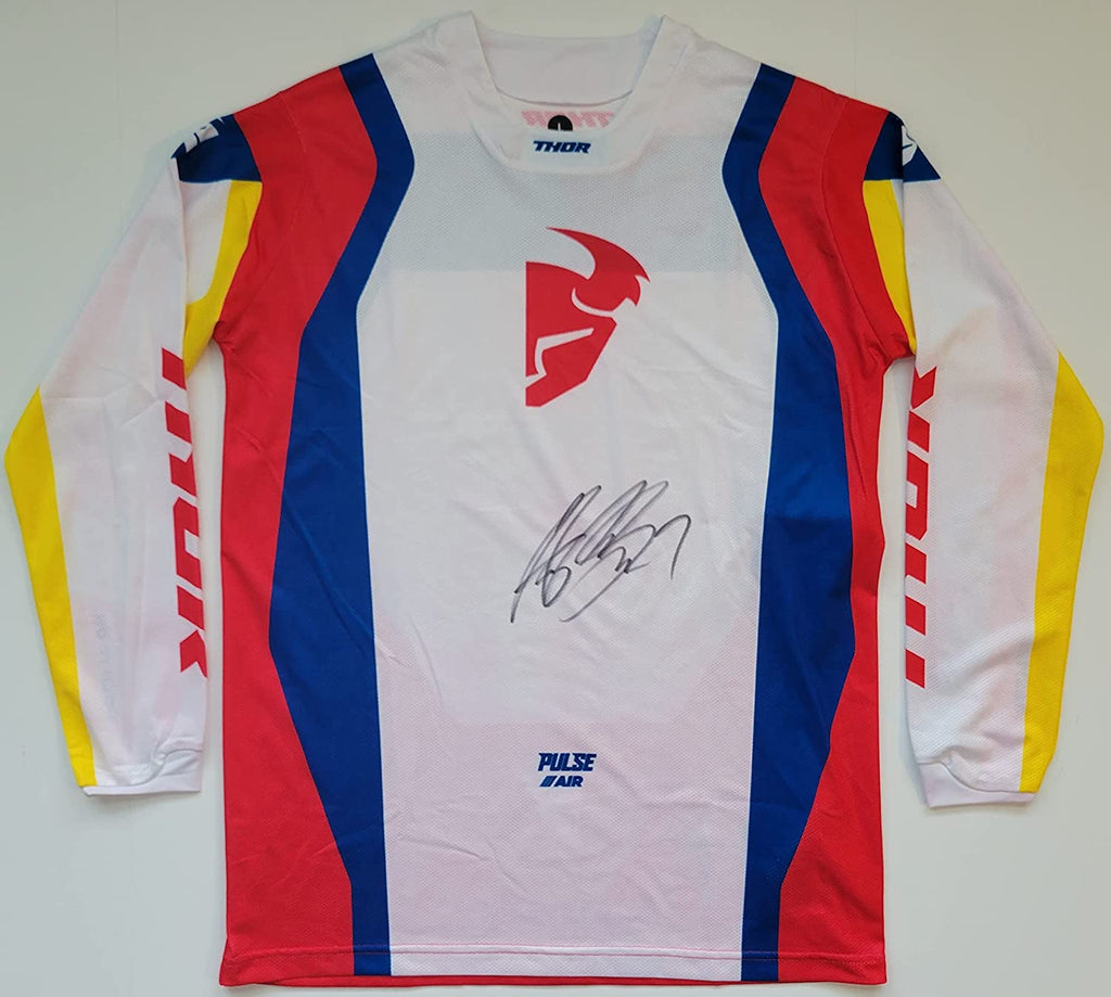 Aaron Plessinger Supercross Motocross signed Thor Jersey COA proof, autographed.