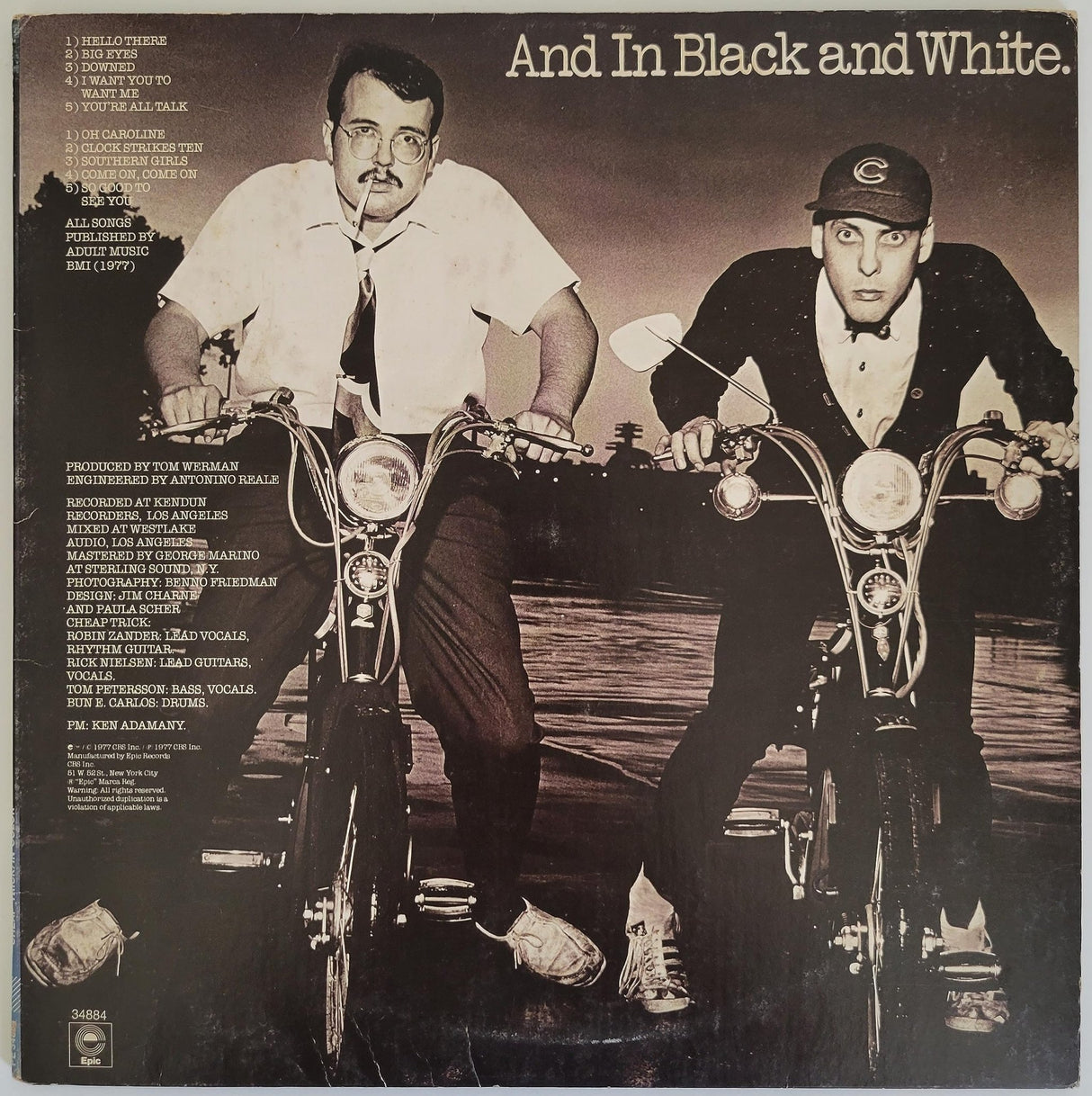 Cheap Trick band signed In Color album Vinyl COA proof Robin Zander,Rick Nielsen,Tom Peterson star