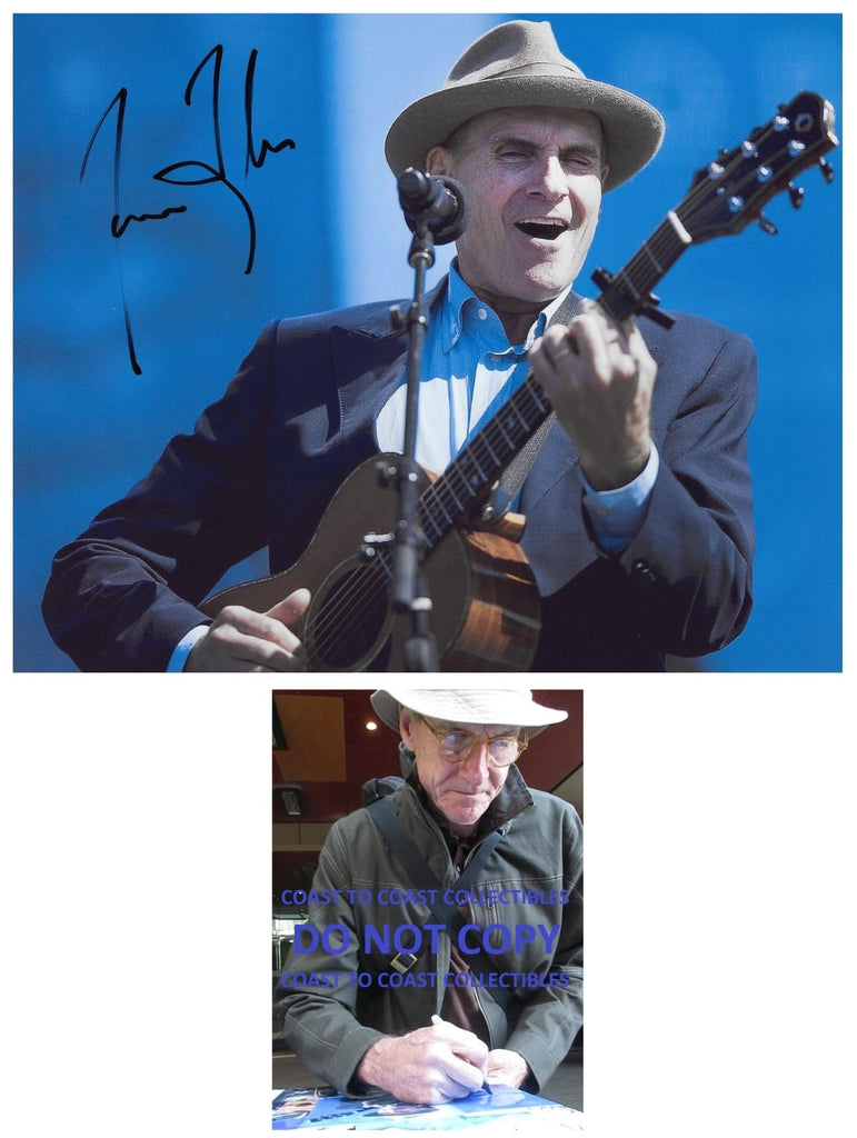 James Taylor signed 8x10 photo COA Proof autographed singer guitarist Sweet Baby James, STAR.