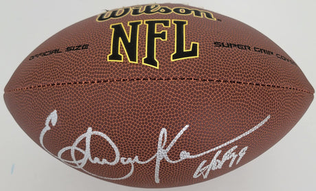 Eric Dickerson Rams Colts Raiders signed NFL football proof Beckett COA autographed