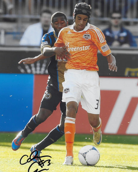 Calen Carr Signed 8x10 Photo Proof COA Houston Dynamo Soccer Autographed.