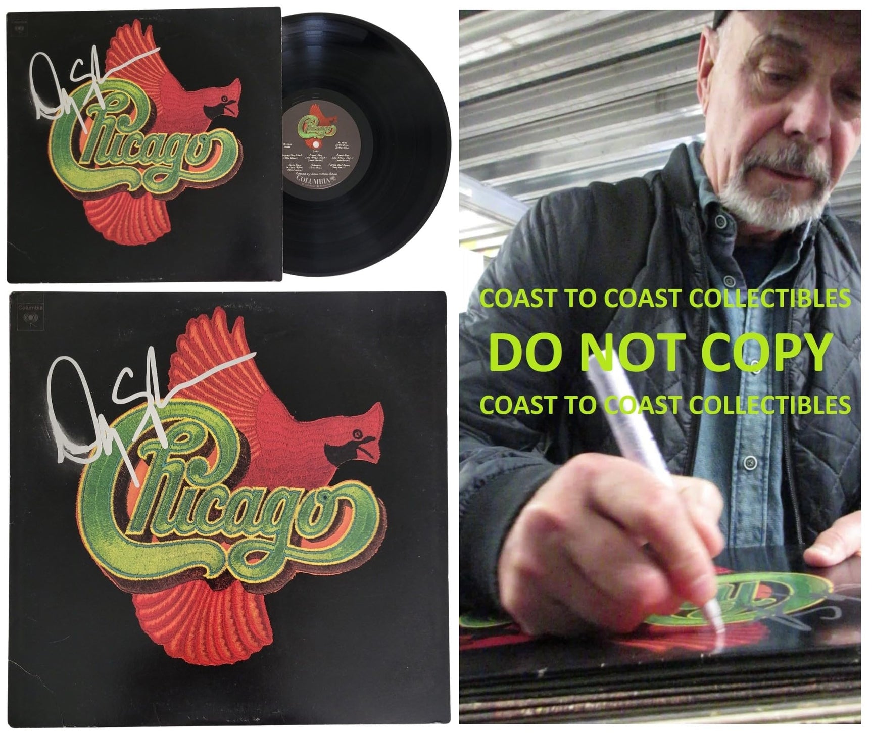 Danny Seraphine Signed Chicago VIII Album Vinyl Record COA Proof Autographed