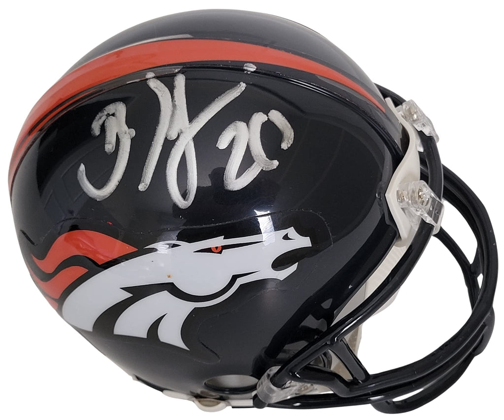 Brian Dawkins signed Denver Broncos mini football helmet autographed COA proof