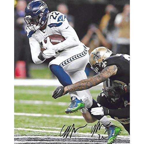CJ Prosise Seattle Seahawks, Authentic, Signed, Autographed, 8X10 Photo,