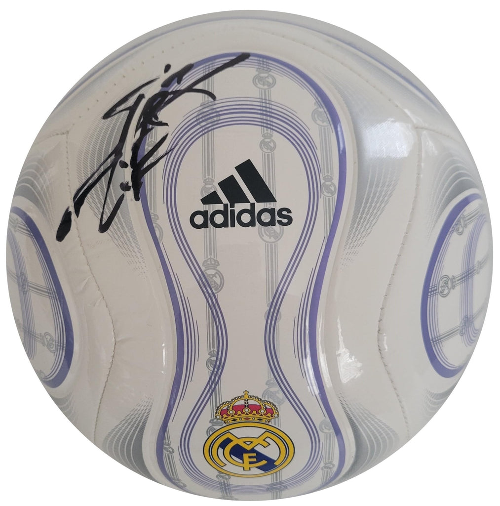 Gareth Bale signed Real Madrid logo Soccer ball COA exact proof autographed