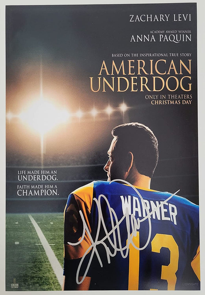 Kurt Warner signed American Underdog 12x18 poster photo COA proof autographed Star