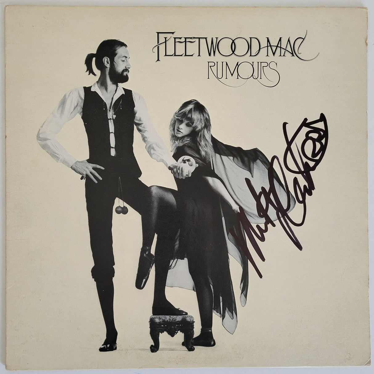 Mick Fleetwood signed Fleetwood Mac Rumours album proof vinyl proof STAR autographed
