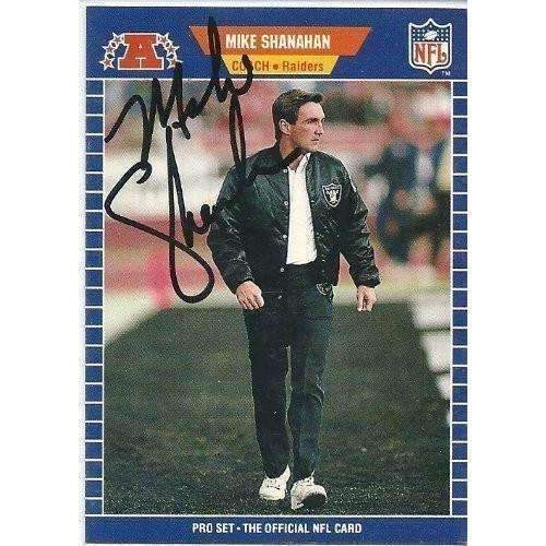 1989, Mike Shanahan, Oakland Raiders, Signed, Autographed, Pro Set Football Card, Card # 194,