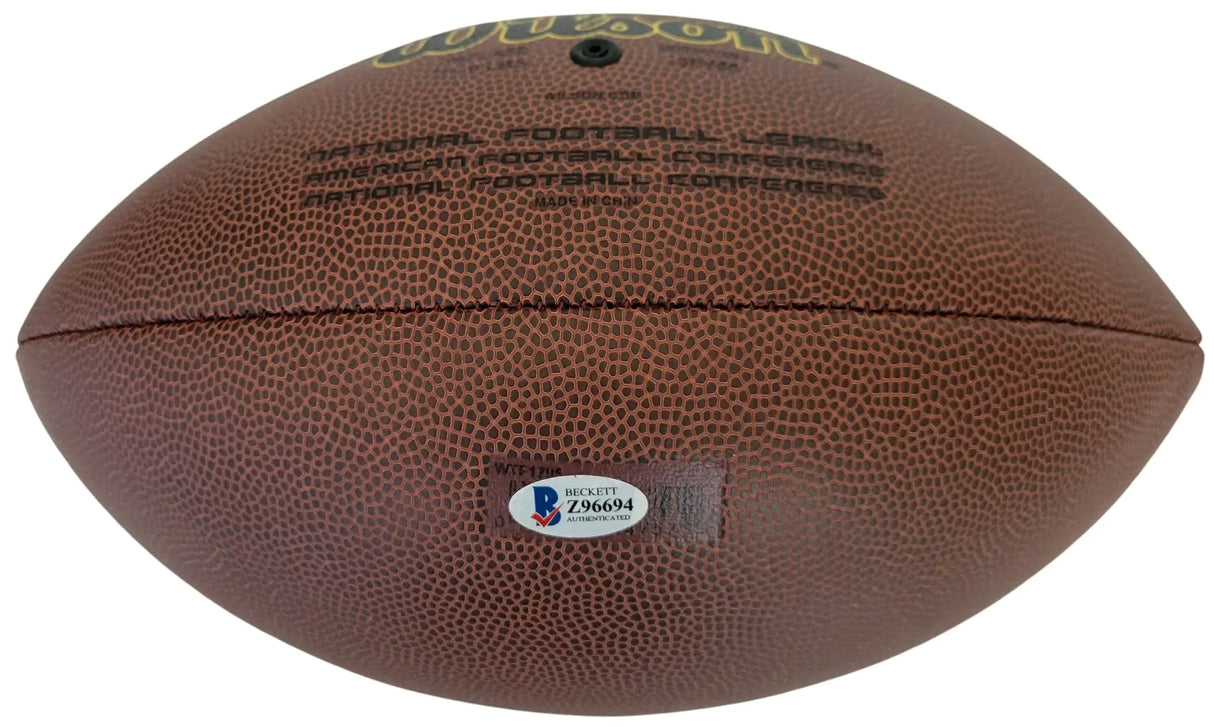 Joe Theisman Washington Notre Dame signed football proof Beckett COA autographed