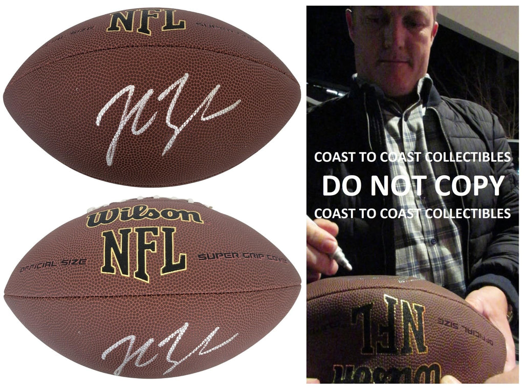 John Lynch Buccaneers Broncos 49ers signed NFL football proof COA autographed