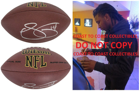 Sammy Watkins Clemson Tigers Ravens Chiefs Bills signed football proof COA