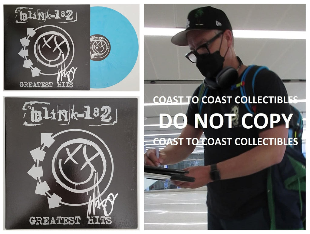 Mark Hoppus signed Blink 182 Greatest Hits album COA exact proof STAR autographed