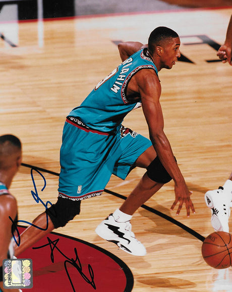 Shareef Abdur-Rahim signed Vancouver Grizzlies basketball 8x10 photo COA