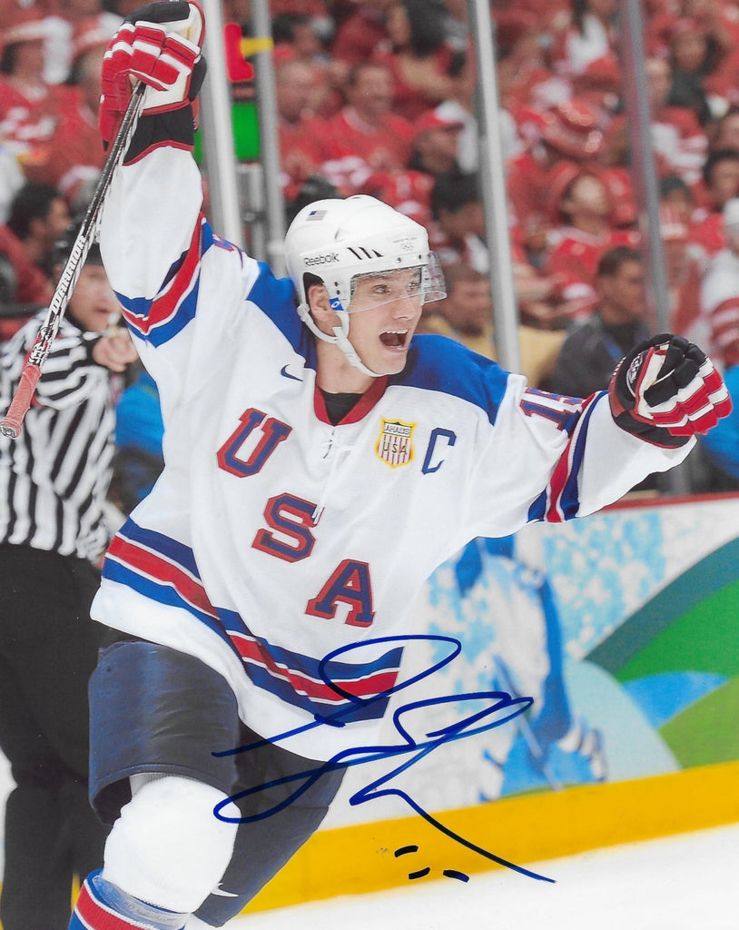 Jamie Langenbrunner Signed Hockey 8x10 Photo COA Proof USA Winter Olympics Autographed