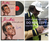 Johnny Mathis signed The Shadow of your Smile album, vinyl COA exact proof autographed STAR