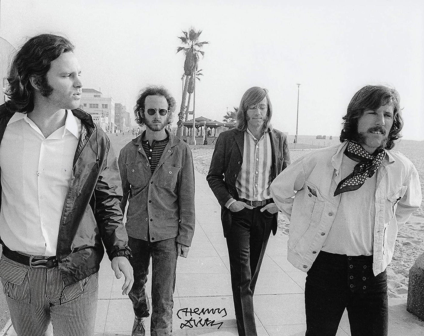 Henry Diltz Rock photographer signed The Doors 8x10 photo Proof COA STAR