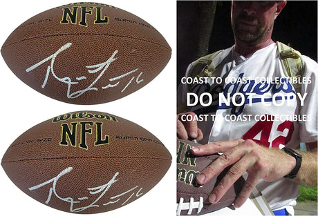 Ryan Leaf Washington State Cougars Chargers signed football proof COA autographed