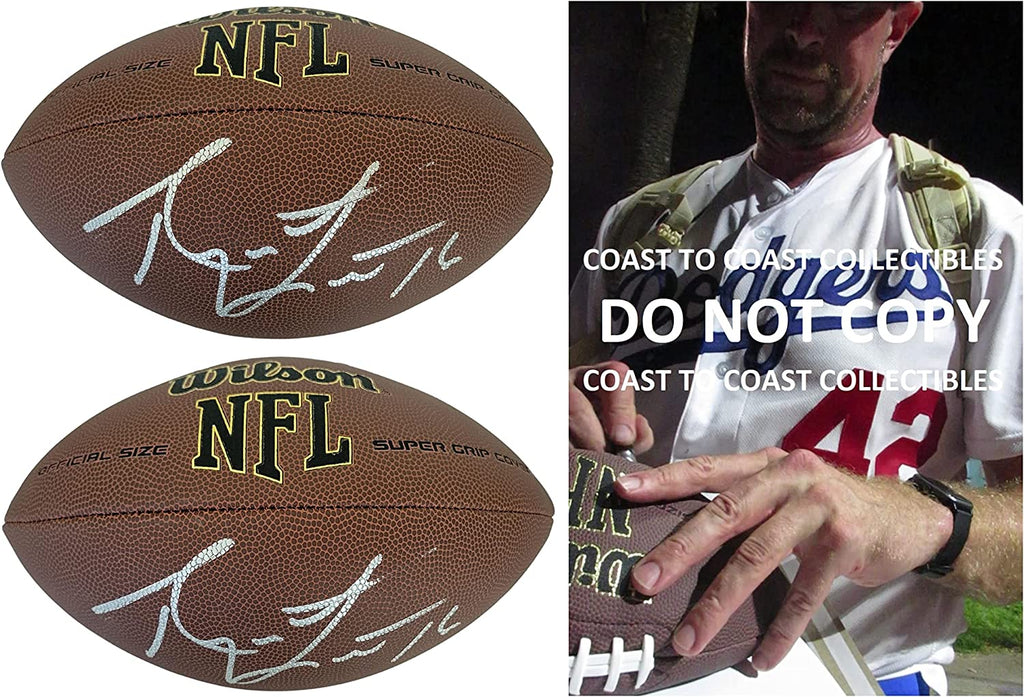 Ryan Leaf Washington State Cougars Chargers signed football proof COA autographed