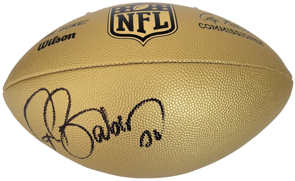Ronde Barber Tampa Bay Buccaneers signed Gold NFL football proof COA autographed
