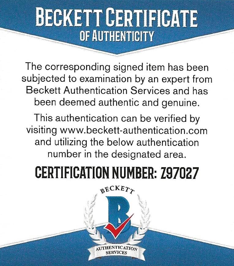 Rob Blake San Jose Sharks LA Kings Avalanche signed Hockey puck proof Beckett COA