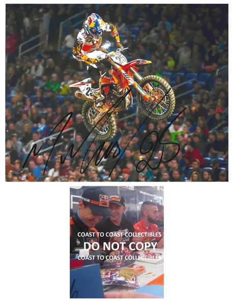 Marvin Marquin Motocross Supercross Racer Signed 8x10 Photo COA Proof Autographed.