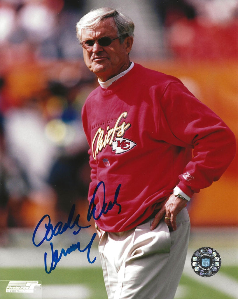 Dick Vermeil signed Kansas City Chiefs football 8x10 photo Proof COA autographed