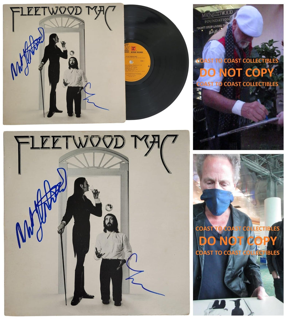 Mick Fleetwood Lindsey Buckingham signed Fleetwood album COA proof Autographed Vinyl Record STAR