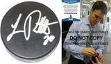 Luc Robitaille LA Kings Red Wings Rangers signed Hockey Puck proof Beckett COA