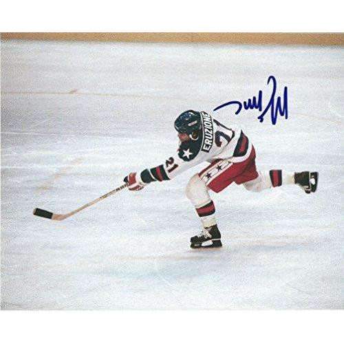 Mike Eruzione,1980 Lake Placid Winter Olymics, Usa, Gold, Signed, Autographed, Hockey 8x10 Photo, a Coa with the Proof Photo of Mike Signing Will Be Included