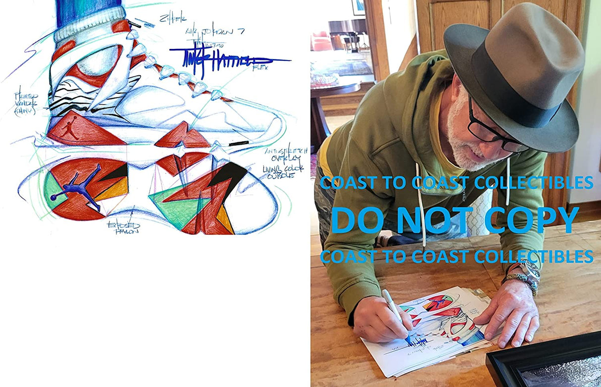 Tinker Hatfield signed Nike Air Jordan 8x10 photo COA exact proof autograph STAR