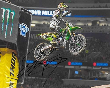 Joey Savatgy supercross motocross signed autographed Monster 8x10 photo. COA proof