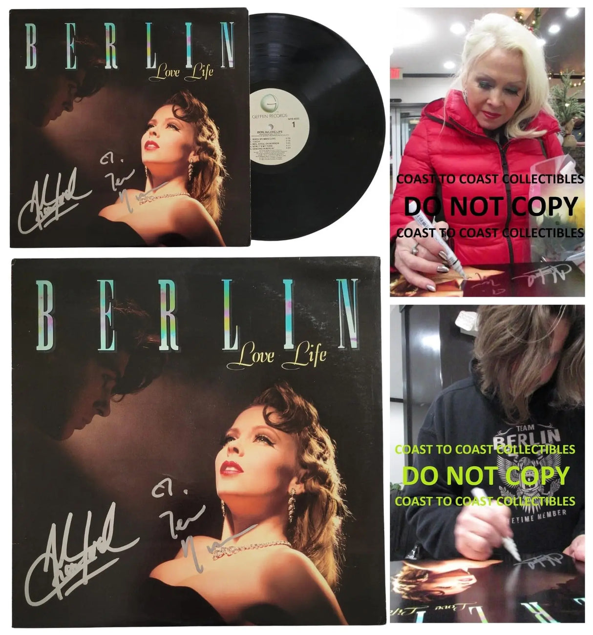 Terri Nunn signed Berlin Love Life Album Vinyl COA Proof Autographed