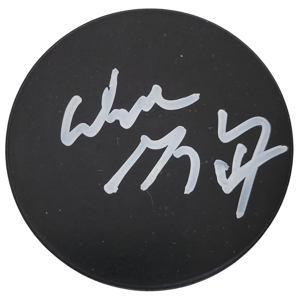 Wayne Gretzky signed Hockey Puck exact proof COA autographed Kings Oilers Rangers