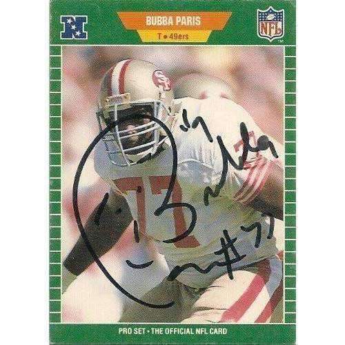 1989, Bubba Parris, San Francisco 49ers, Signed, Autographed, Pro Set Football Card, Card # 387,