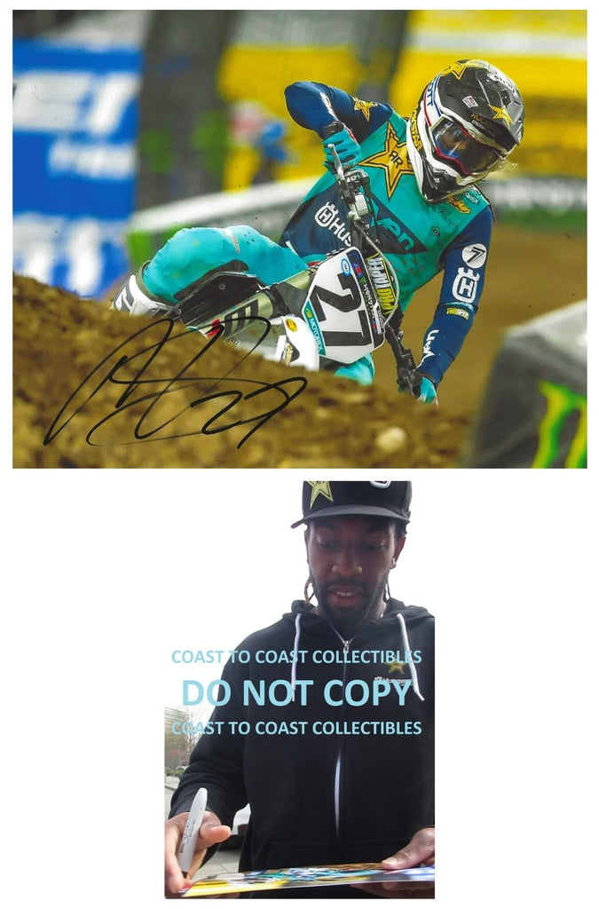Malcolm Stewart Motocross Supercross Signed 8x10 Photo COA Proof Autographed.