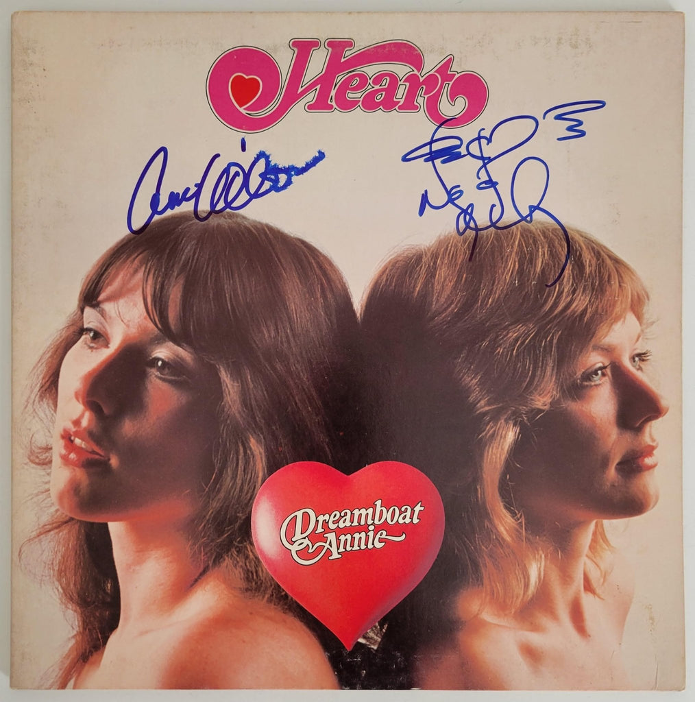 Nancy Wilson & Ann Wilson signed Heart Dreamboat Annie album proof COA autographed