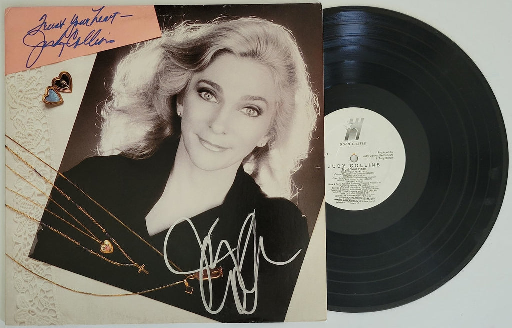Judy Collins signed Trust your Heart album vinyl record COA proof autographed STAR