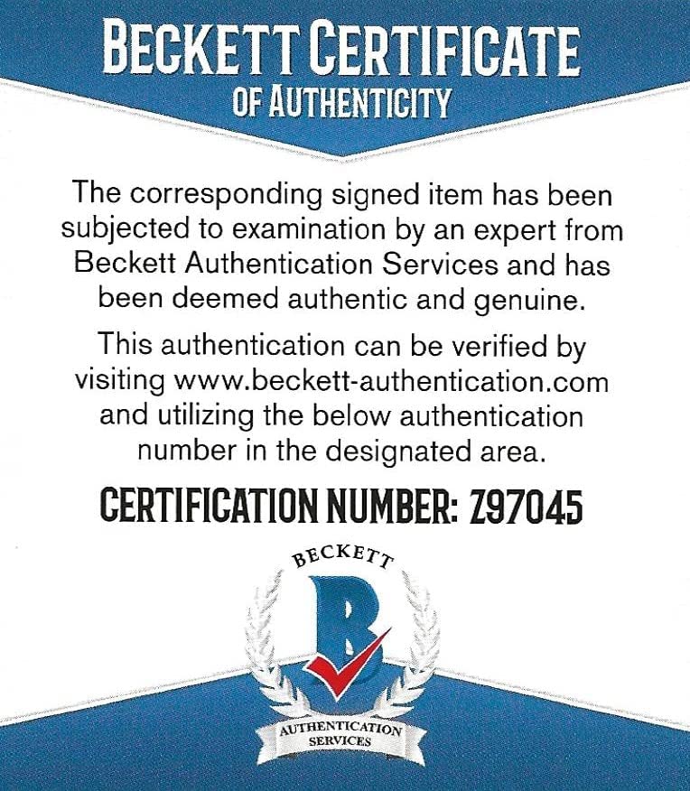 Jay Bouwmeester St Louis Blues Flames signed Hockey puck proof Beckett COA